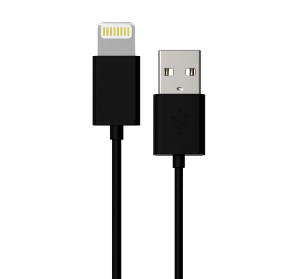Amigo High Speed Fast Charge and Sync, USB A to Lighting Data Cable for iPhone/iPod/IPad - Apple MFi Certified - Black (3.3 Feet/1 Meter)