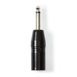 XLR Adapter Mono | XLR 3-pin Male - 6.35 mm Male | Black