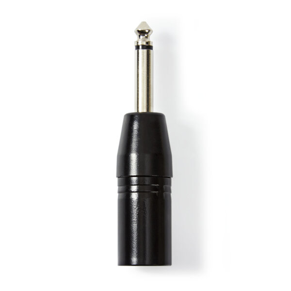 XLR Adapter Mono | XLR 3-pin Male - 6.35 mm Male | Black
