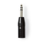 XLR Adapter Stereo | XLR 3-pin Male - 6.35 mm Male | Black